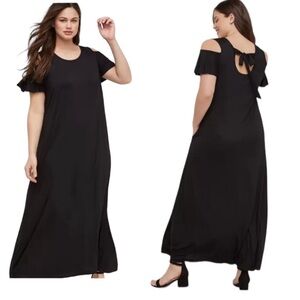 Lane Bryant Women's Cold Shoulder Maxi Dress
With tie back- super comfy!
